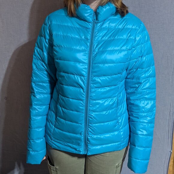 Nuage Sport Lightweight Down Puffer Jacket – Light Blue – Women’s M – NWT - Picture 1 of 7